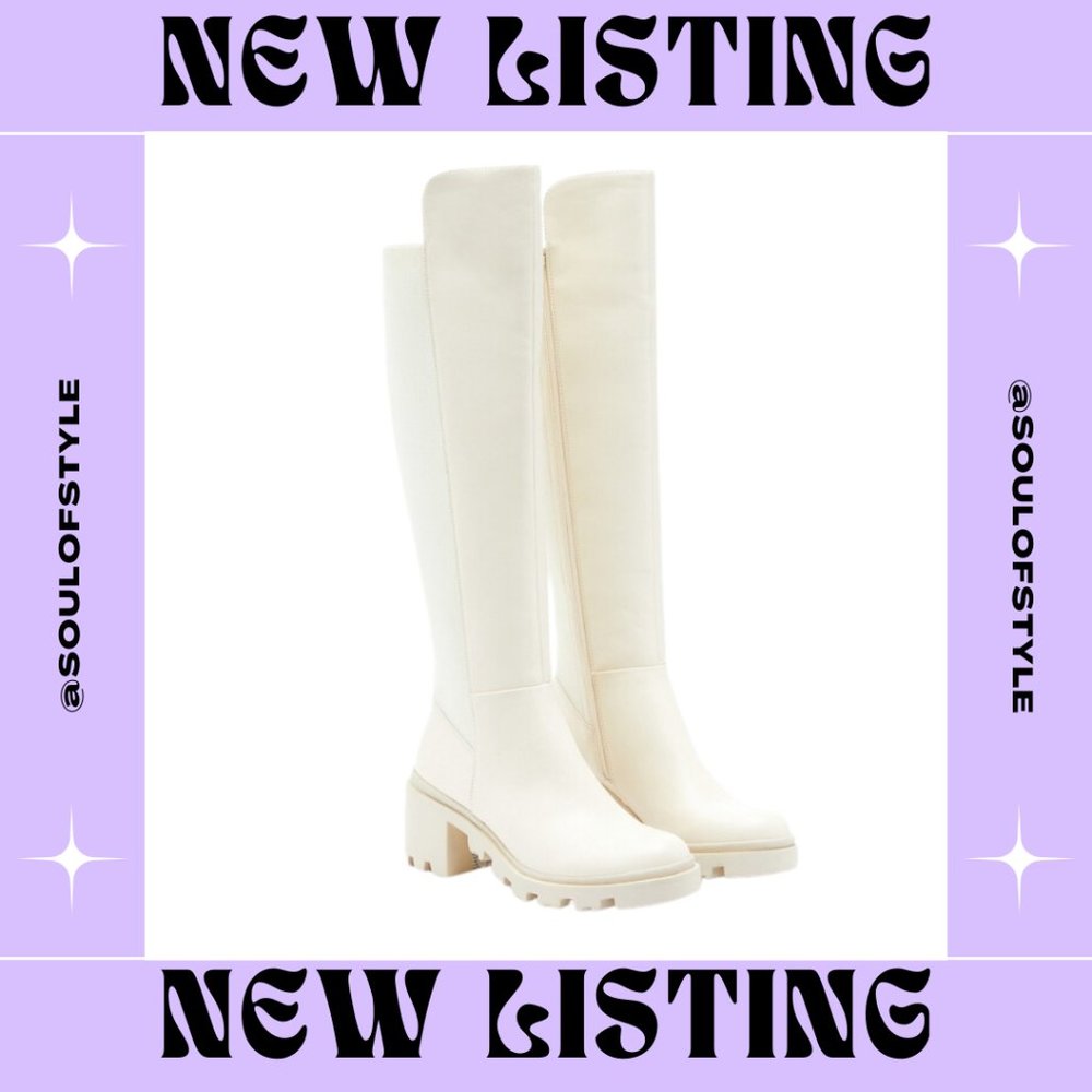 NWT Bone Chunky Block Heel Boot Size 6